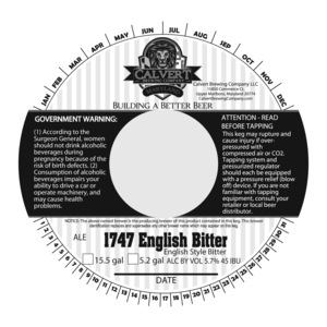 Calvert Brewing Company 1747 English Bitter