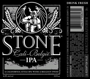 Stone Brewing Co Stone Cali-belgie IPA December 2014