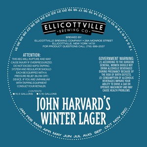 Ellicottville Brewing Company John Harvard's Winter Lager