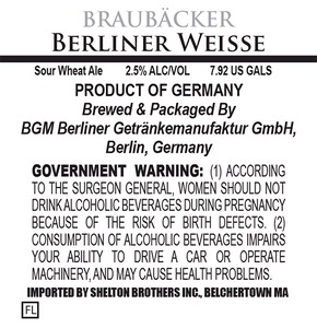 BraubÄcker Berliner Weisse December 2014