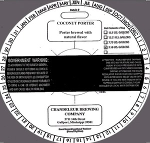 Chandeleur Brewing Company Coconut Porter December 2014