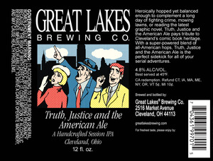 The Great Lakes Brewing Co. Truth, Justice And The American Ale