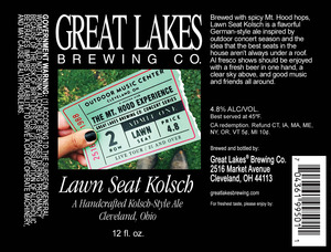 The Great Lales Brewing Co. Lawn Seat December 2014