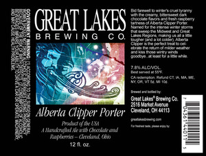 The Great Lakes Brewing Co. Alberta Clipper