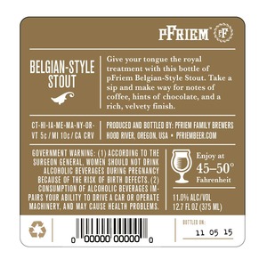 Pfriem Family Brewers Belgian Style Stout