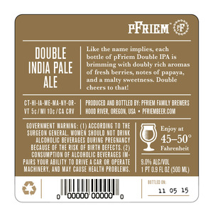 Pfriem Family Brewers Double IPA