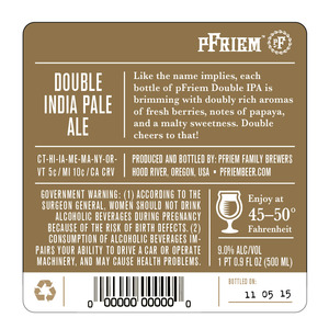 Pfriem Family Brewers Double IPA