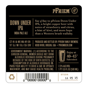 Pfriem Family Brewers Down Under IPA