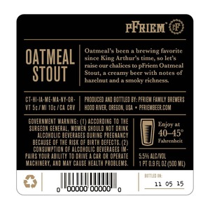 Pfriem Family Brewers Oatmeal Stout