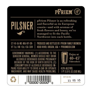 Pfriem Family Brewers Pilsner