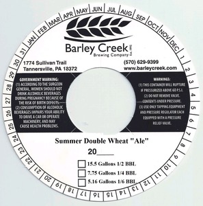 Barley Creek Summer Double Wheat December 2014