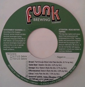 Funk Brewing Company White Xmas December 2014