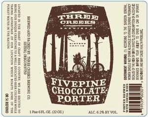 Three Creeks Brewing Company Fivepine Chocolate Porter December 2014