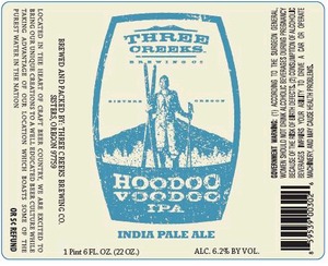 Three Creeks Brewing Company Hoodoo Voodoo IPA December 2014