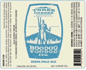 Three Creeks Brewing Company Hoodoo Voodoo IPA December 2014