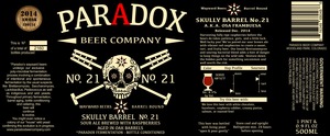 Paradox Beer Company Skully Barrel No. 21 December 2014