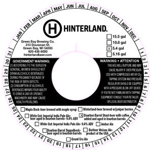 Hinterland Bourbon Barrel Stout