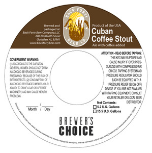 Back Forty Beer Company Cuban Coffee December 2014