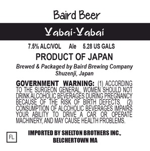 Baird Brewing Company Yabai-yabai