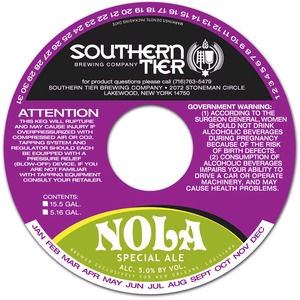 Southern Tier Brewing Company Nola Special Ale