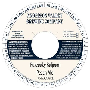 Anderson Valley Brewing Company Fuzzeeky Beljeem December 2014