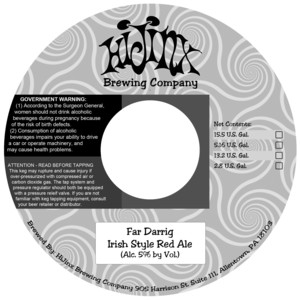 Hijinx Brewing Company Far Darrig