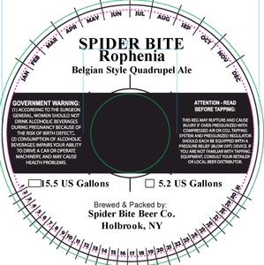 Spider Bite Rophenia Belgian Style Quadrupel Ale December 2014