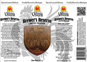 Brewery Vivant Rye Porter December 2014