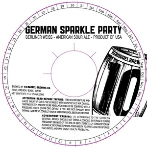 10 Barrel Brewing Co. German Sparkle Party January 2015