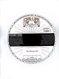 The Civil Life Brewing Co. The Mentor Ale January 2015