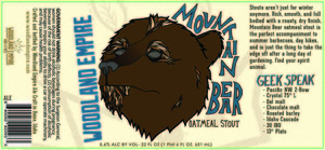 Mountain Bear Oatmeal Stout