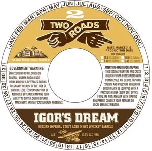 Igor's Dream Russian Imperial Stout - Two Roads Brewing