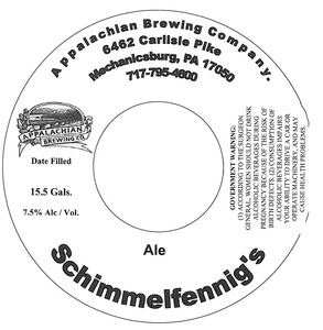 Appalachian Brewing Co Schimmelfennig's December 2014