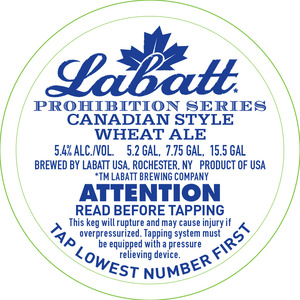 Labatt Canadian Style Wheat Ale December 2014