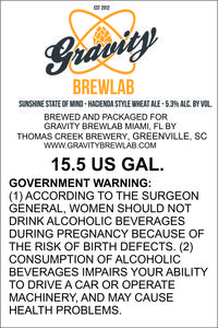 Gravity Brewlab Sunshine State Of Mind