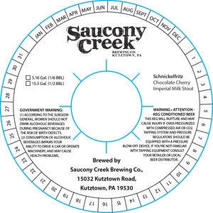 Saucony Creek Brewing Company Schnickelfritz