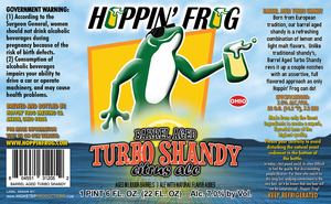 Hoppin' Frog Barrel Aged Turbo Shandy January 2015