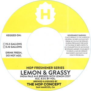 The Hop Concept Lemon & Grassy January 2015