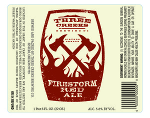 Three Creeks Brewing Co. Firestorm Red