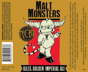 Fort Collins Brewery Giles, Golden Imperial Ale January 2015