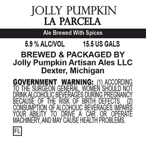 Jolly Pumpkin Artisan Ales La Parcela December 2014