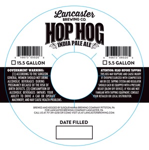 Lancaster Brewing Company Hop Hog December 2014