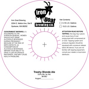 Iron Goat Brewing Trashy Blonde