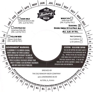 The Old Bakery Beer Company Double India-style Pale Ale December 2014