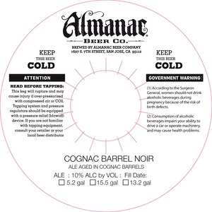 Almanac Beer Co. Cognac Barrel Noir