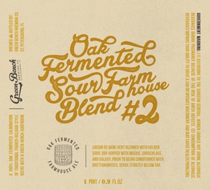 Green Bench Brewing Company Oak Fermented Sour Farmhouse Blend #2