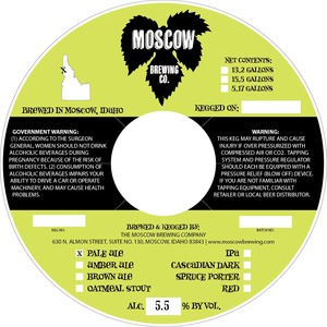 Moscow Brewing Company Pale Ale December 2014