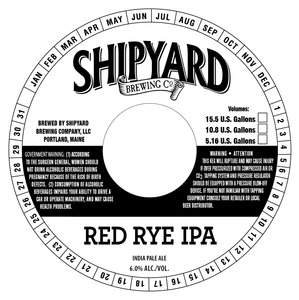 Shipyard Brewing Co. Red Rye IPA