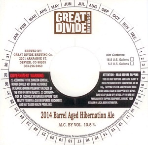 Great Divide Brewing Company Barrel Aged Hibernation