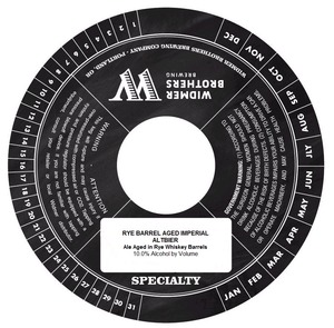 Widmer Brothers Brewing Company Rye Barrel Aged Imperial Altbier January 2015